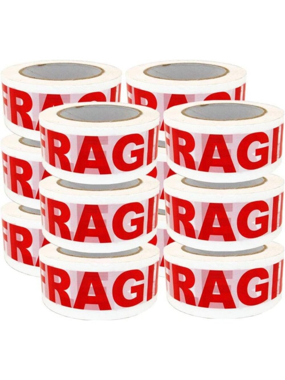 Fragile Handle with Care Packing Tape - 2 Inch x 110 Yards, 12 Rolls for